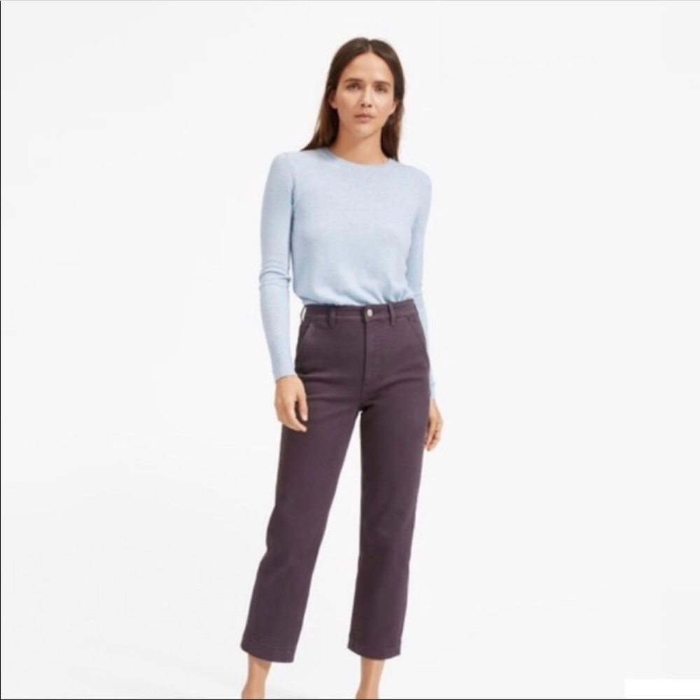 Everlane The Straight Leg Crop Pant Shadow Grey 4